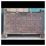 Antique Gujarati Indian Carved Dowry Chest