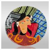 A Very Fine Signed Pablo Picasso (Spanish, 1881-1973) Hand Painted Ceramic Charger