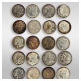 Large Lot Of 20 Morgan Silver Dollars 1882-1921