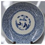 Japanese Blue And White Porcelain Charger With Six Character Marks