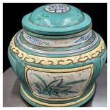 Chinese Enameled Yixing Pottery Tea Jar, 19th Century