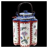 An Old Chinese 3-Piece Porcelain Sake Warmer With Seal Mark