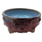 Chinese Purple Jun Ware Ceramic Tri-Pod Bowl