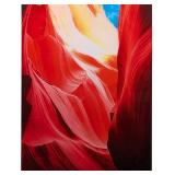 Limited Ed. 4/50 Signed Florida Artist Brian Wallman Acrylic Photograph Of Antelope Canyon, Arizona