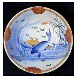 Large Japanese Meiji Period Porcelain Imari Bowl / Basin
