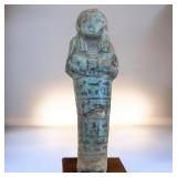 Egyptian Ushabti Burlel Faience, Ptolemaic Period. From the Collection of William Ashby