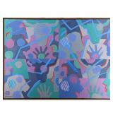 New York / Florida Artist Bruce Gregory 1917-2002 Abstract Painting Signed Estate Fresh