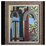 New York / Florida Artist Bruce Gregory 1917-2002 Abstract Painting Signed Estate Fresh