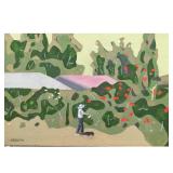 New York / Florida Artist Bruce Gregory 1917-2002 Abstract Painting Signed Estate Fresh