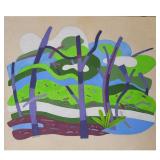 New York / Florida Artist Bruce Gregory 1917-2002 Abstract Painting Signed Estate Fresh