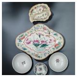 A Grouping Of Chinese Famille Rose Porcelain Bowls, 5 Pieces