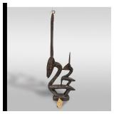 Carved Wood African Chi Wara Bamana Tribe Female Sculpture