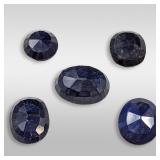 Lot Of 5 Loose Cut Blue Sapphires Ready For Jewelry, 12.14 Grams Total