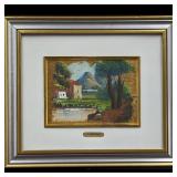 A Fine Oil And Gilt On Board Landscape Painting by A. Messina