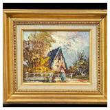 Oil On Canvas Impressionist Scenic Painting, Signed Mauro