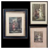 Lot Of 3 "Cries Of London" Framed Vintage Prints
