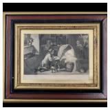 John Sartain After E.M. Ward Antique Etching, "West