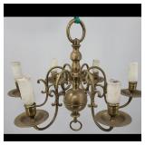 18th Century Brass Candle Chandelier