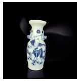 A Chinese Blue And White Vase Celdon Glaze 19th C