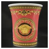 Versace Rosenthal Red "Medusa" Porcelain Vase