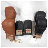 Three Pairs Of Vintage Shevlin Boxing Gloves