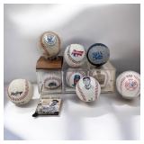 Lot Of 9 Vintage Commemorative Baseballs