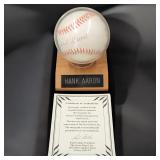 Hank Aaron Signed National League Rawlings Baseball With COA