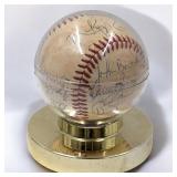 Vintage Signed American League Baseball With Multiple Signatures