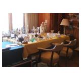 Pair of Hancock & Moore Leather Open Arm Chairs and 2 Chesterfield Genuine Leather Tufted Sofas