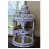 Ceramic Blue and White Birdcage
