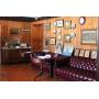 Pair of Hancock & Moore Leather Open Arm Chairs and 2 Chesterfield Genuine Leather Tufted Sofas