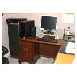 computer and speakers