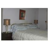 King size metal frame bed with mattresses