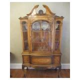 1940’S CHINA CABINET SAGINAW FURNITURE SHOPS FRENCH STYLE 43” X 16” X 76”