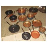 GOTHAM STEEL POTS AND PANS COMPLETE SETS SOME WITH LIDS AND MORE