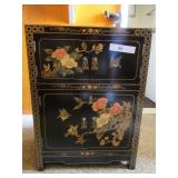 ORNATE CHINESE LACQUERED CABINET 19” X 10” X 26”