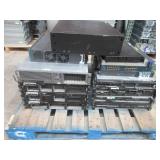 PALLET OF SERVERS NO HARD DRIVES AND POWER BATTERY BACK UP UNIT SOLD FOR PARTS OR REPAIR