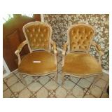 PAIR OF FRENCH STYLE REVIVAL CHAIRS REUPHOLSTERED SMOKE FREE