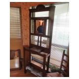 ANTIQUE OAK HALL TREE NEEDS TLC MUST PREVIEW! 29” X 10” X 80”