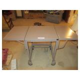 VINTAGE TIFFANY INDUSTRIES TYPEWRITER METAL STAND DESK TABLE WITH DROP LEAFS
