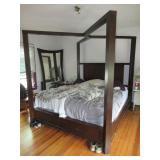 VERY UNIQUE CONTEMPORARY KING SIZE BED FROM THE NEBRASKA FURNITURE MART BED WILL NEED TO BE COMPLETE