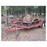 TUBE TOP UTILITY TRAILER/CAR HAULER TANDEM 77 X 194 CONTENTS NOT INCLUDED! OWNER HAS TITLE.
