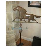 VINTAGE RACEHORSE WEATHERVANE 50" X 32"