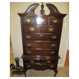 KINCAID QUEEN ANNE CHERRY WOOD DRESSER 74” X 38” X 19”