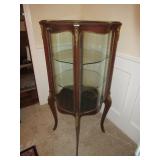 ANTIQUE FRENCH CURIO CABINET LOUIS XV STYLE 21” X 20” X 48”
