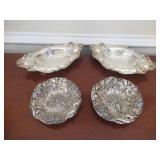 FOUR PIECES OF BEAUTIFUL ORNATE STERLING SILVER