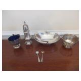 SIX PIECES OF ORNATE STERLING SILVER MADE FOR AND SOLD BY THE TIFFANY CO.