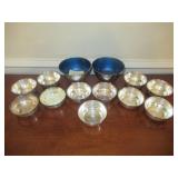 SILVER PLATE TOWEL AND FINGER BOWLS