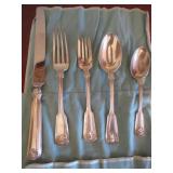 ANTIQUE FIVE PIECE STERLING SILVER SET MADE FOR AND SOLD BY THE TIFFANY CO.