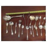 ANTIQUE 20 PIECE STERLING SILVER ASSORTED ORNATE SPOONS FORKS ETC.